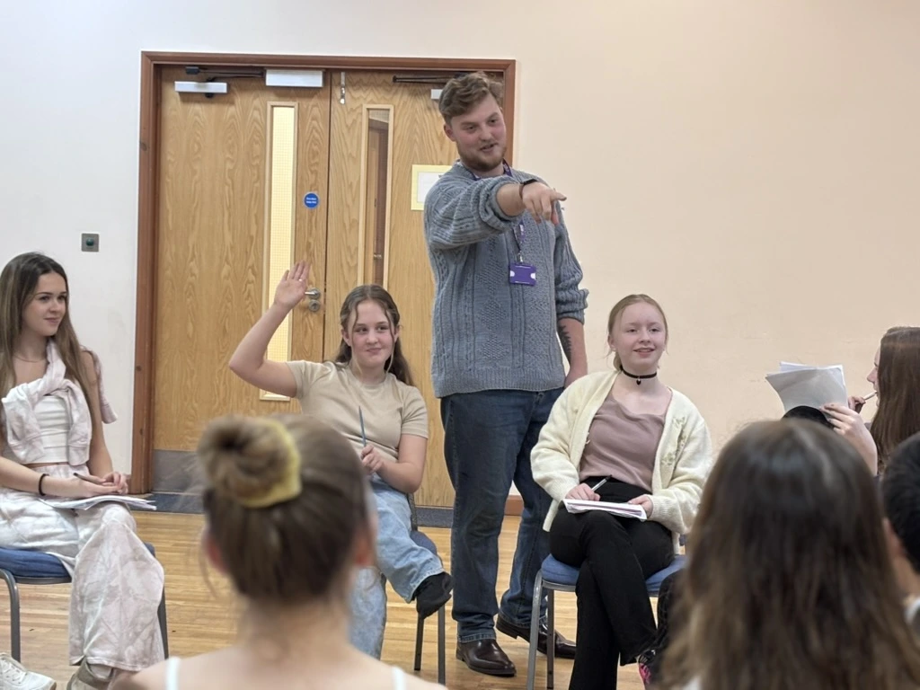 Echo Theatre students working on characterisation in a workshop